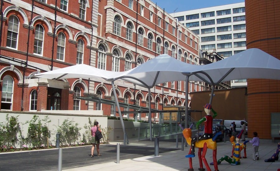 Tenara walkway and entrance canopies