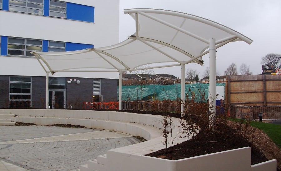 Silicone Glass fabric school canopy 