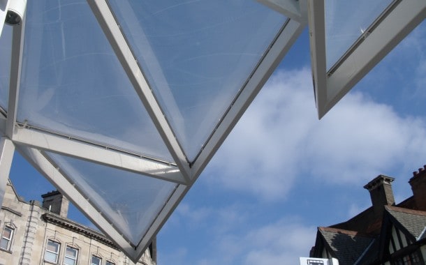 ETFE cushion roof over bus station