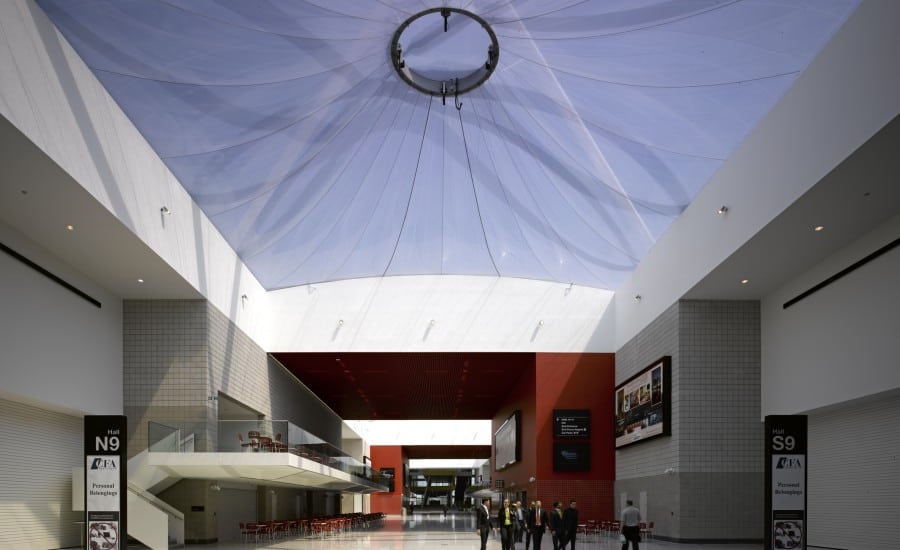 ETFE Foil cushion over exhibition space