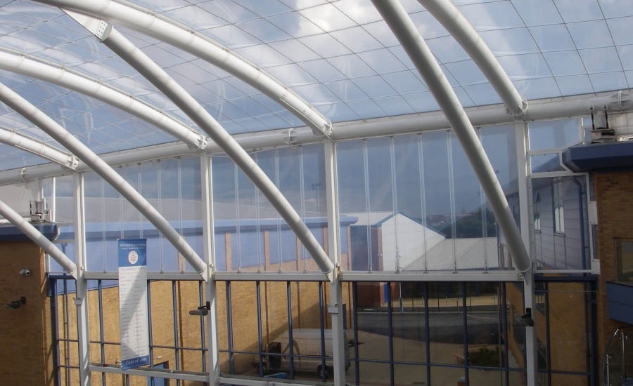 ETFE Foil single layer over school courtyard