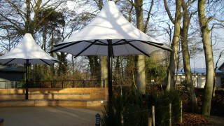 Silicone Glass fabric school shade canopy