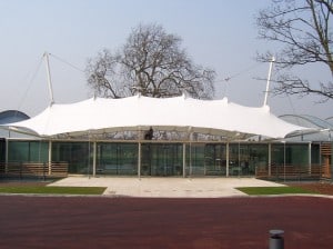 Fabric roof canopy