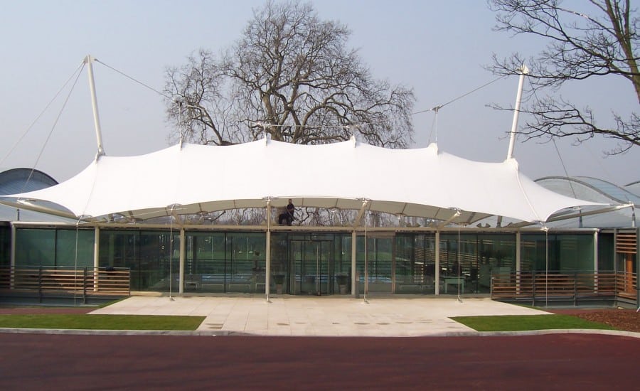 Fabric roof canopy