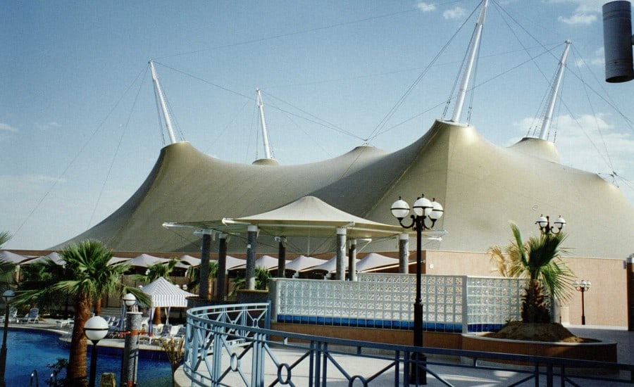 PVC tented structure at holiday resort