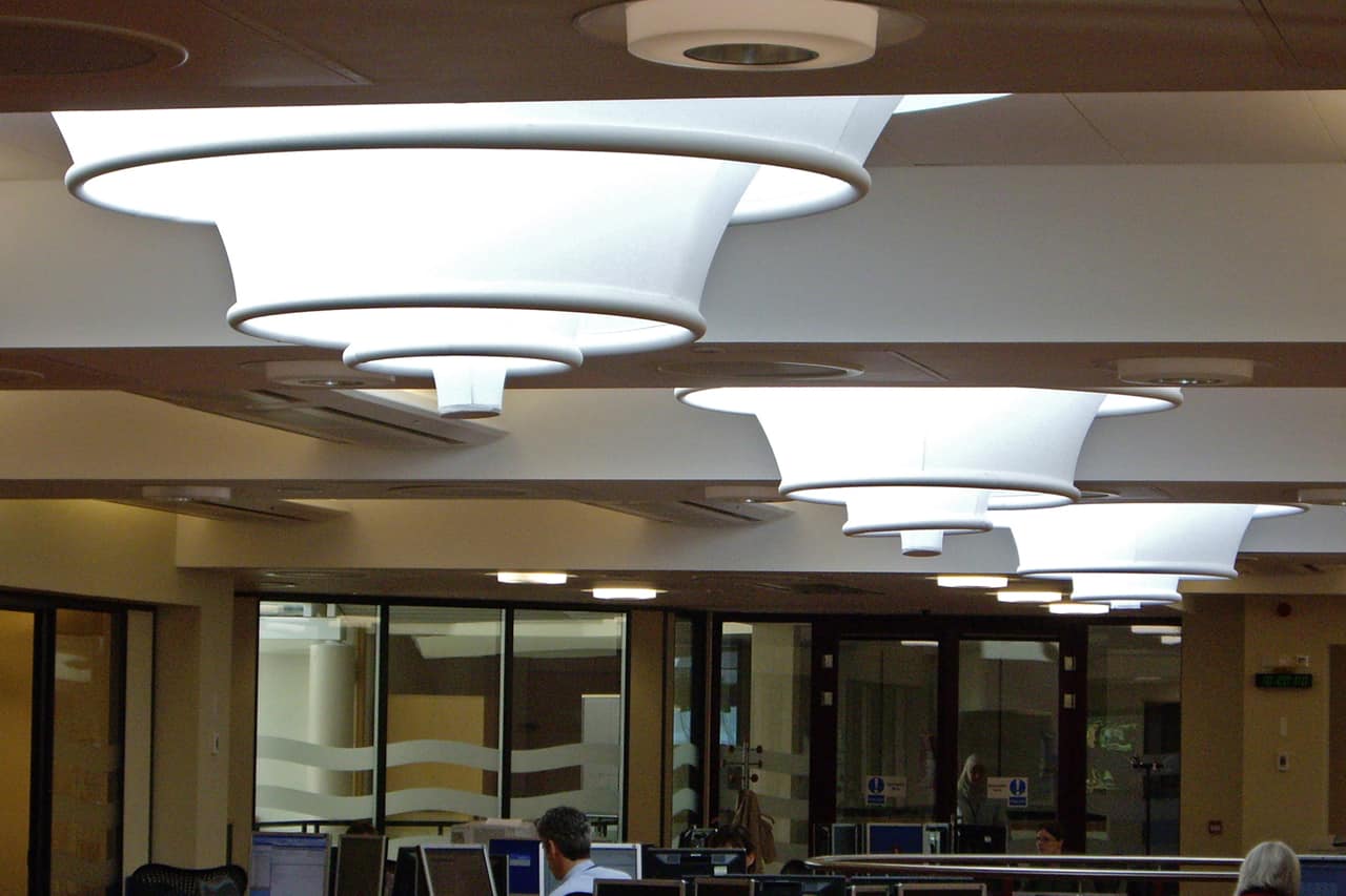 Interior light diffusing fabric structures - Architen Landrell