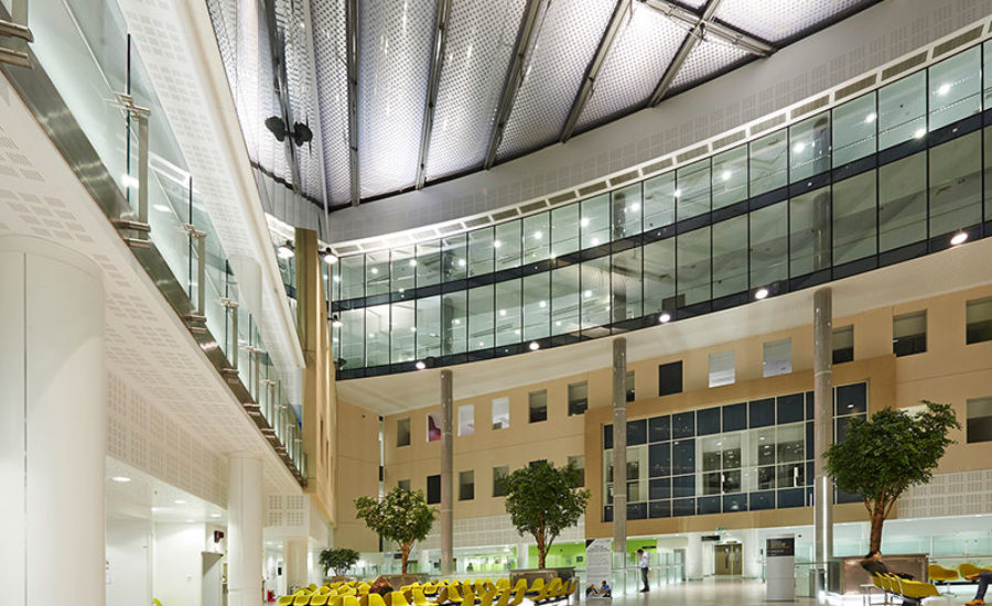 Atrium roof in hospital