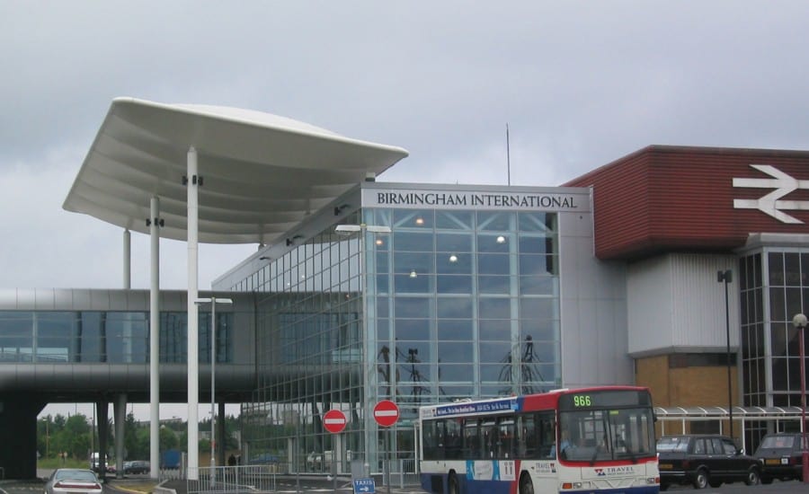 Birmingham airport entrance canopy