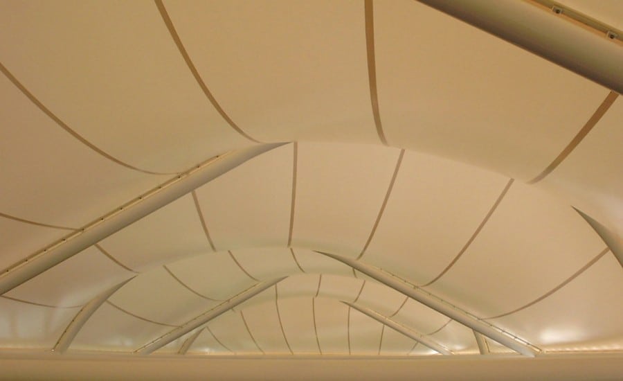 Arched barrel vaulted tensile structure