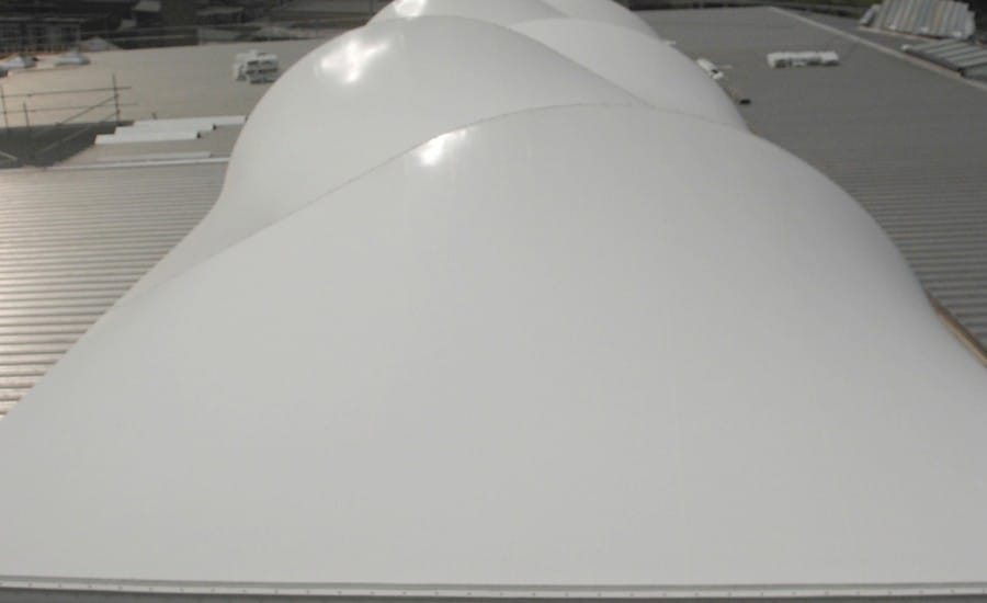 PVC white barrel vaulted roof