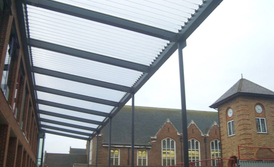 ETFE covered school walkway 