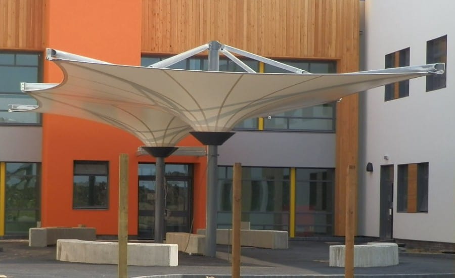 Double conic fabric School canopy