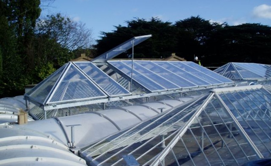 ETFE mimicks glass panels over atria