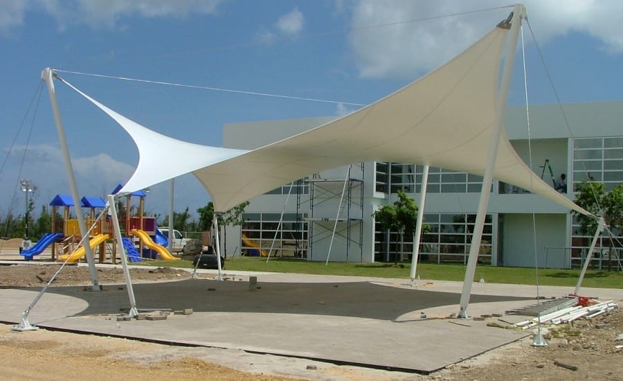 Outdoor canopy providing shade