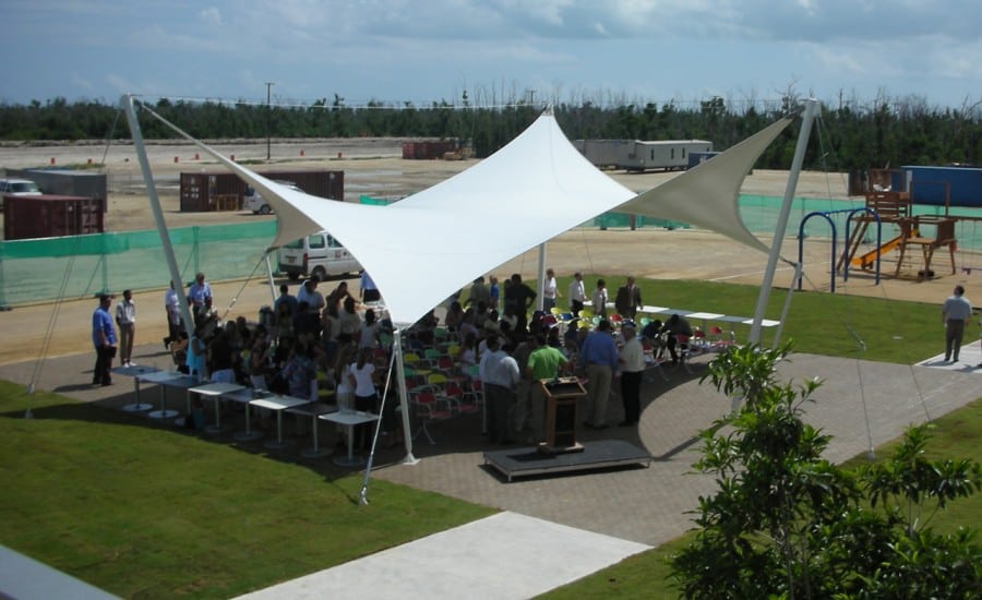 Six sided fabric sail structure