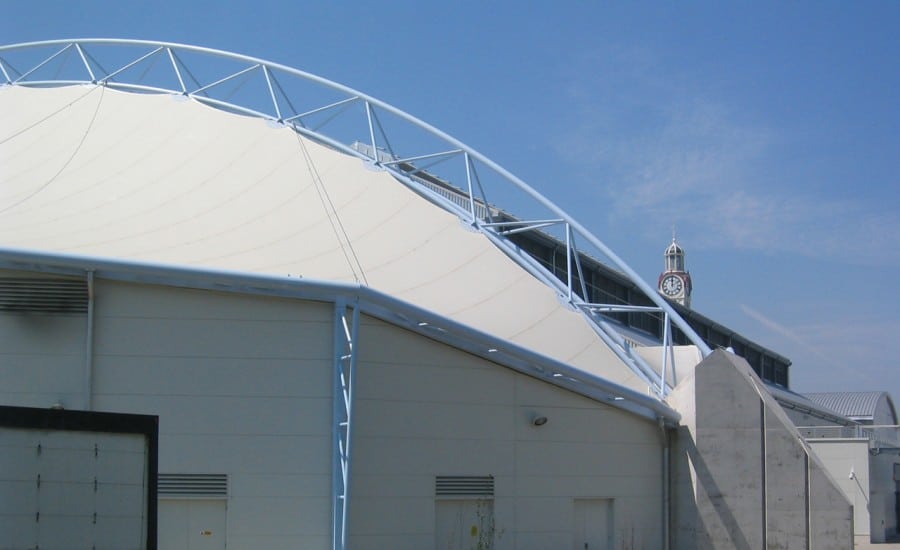 PVC tensile curved structure