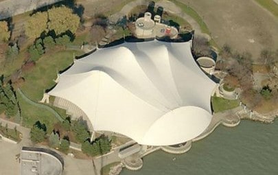 Impressive fabric amphitheatre