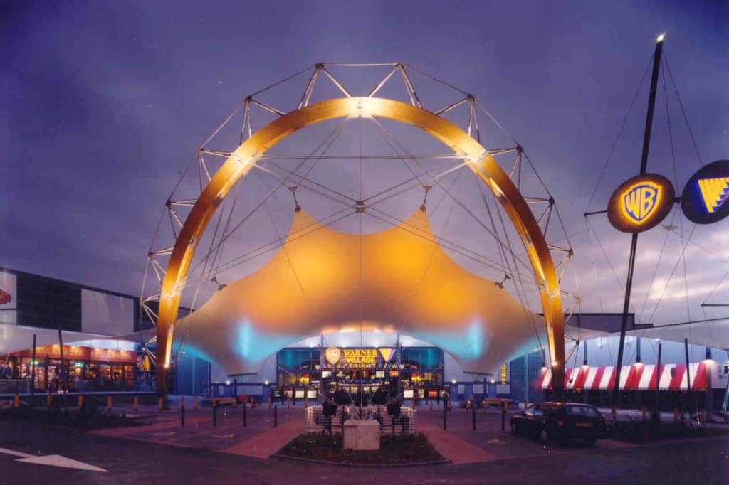 Striking fabric entrance feature Architen Landrell