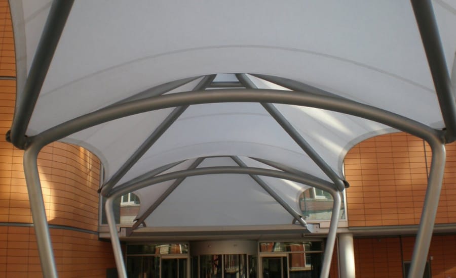 Impressive entrance canopy