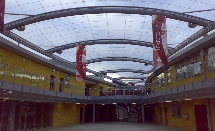 ETFE roof over school courtyard