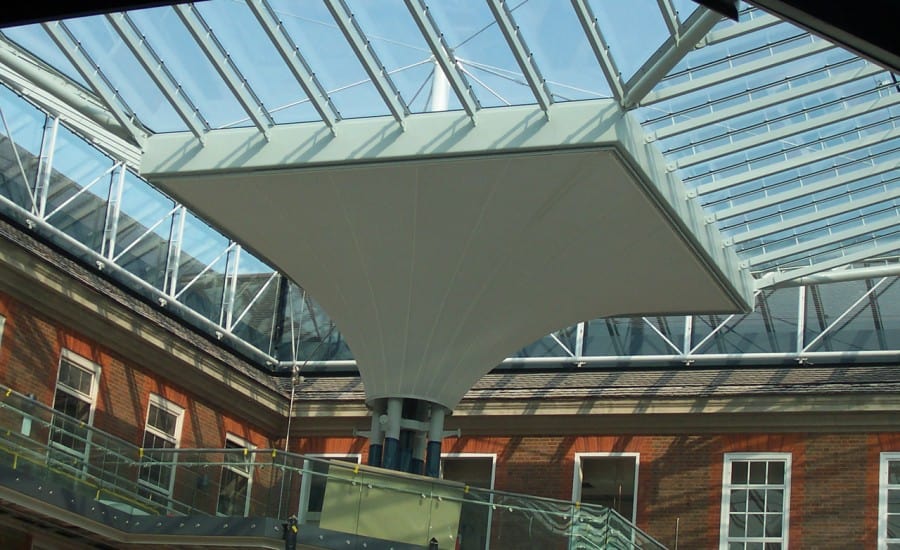 Sound absorbing conic fabric structure