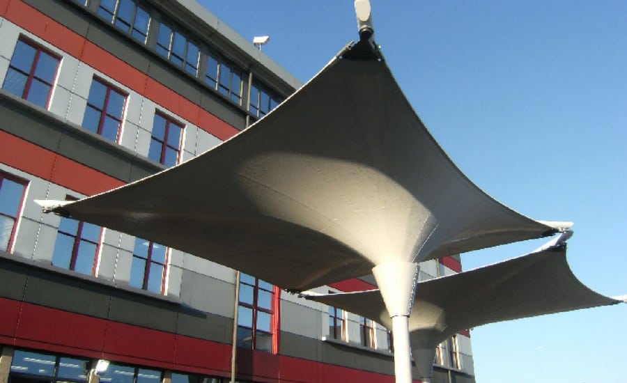 Inverted umbrella canopies