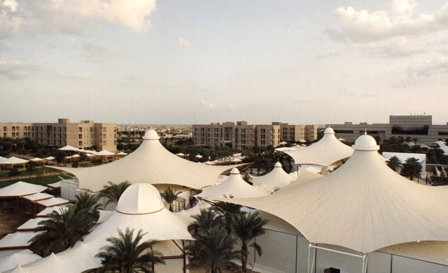 Tented stuctures covering conference facility