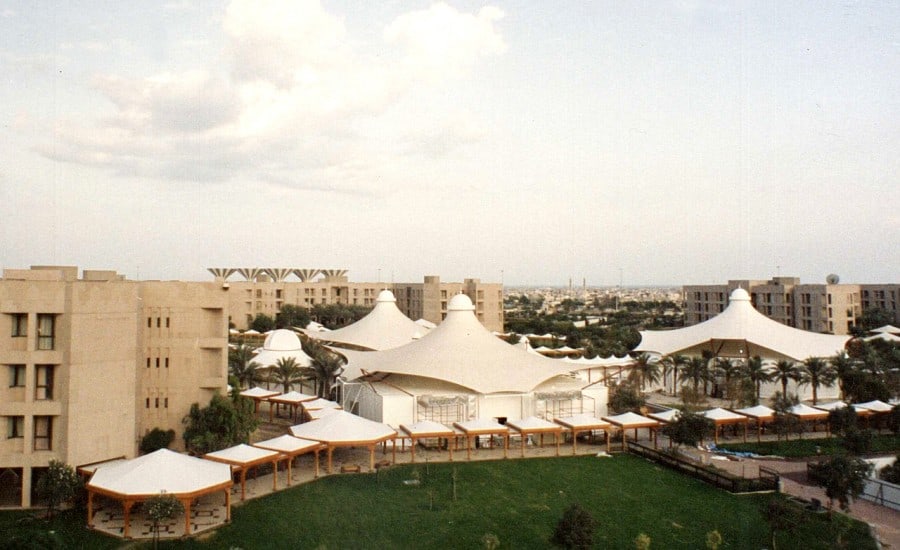  Fabric structures covering conference centre 