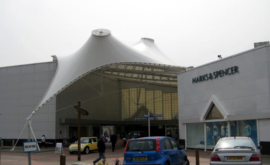 PTFE fabric atrium canopy for shopping centre