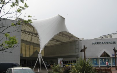 PTFE entrance canopy providing weather protection