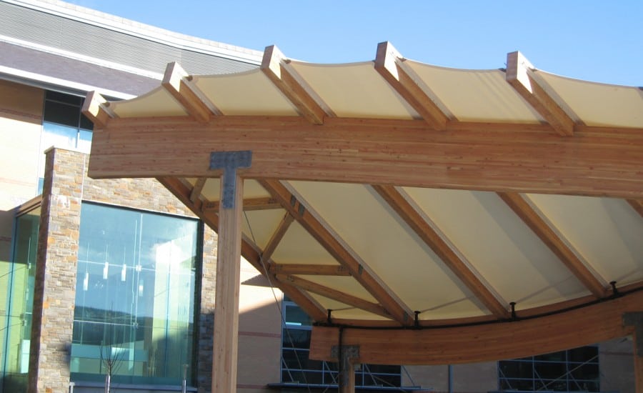 PVC entrance canopy