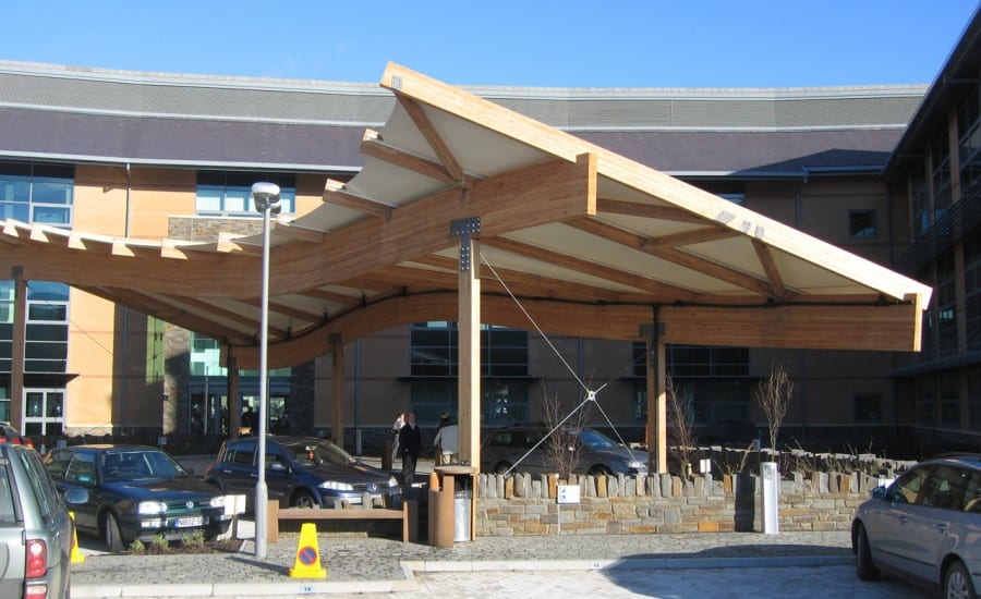 Timber framed PVC canopy