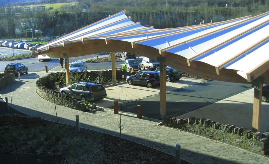 Curved PVC canopy