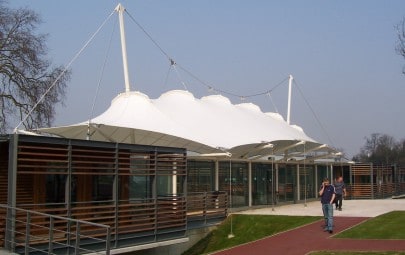 Bespoke white tensile fabric entrance canopy