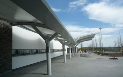 PVC hospital entrance and walkway