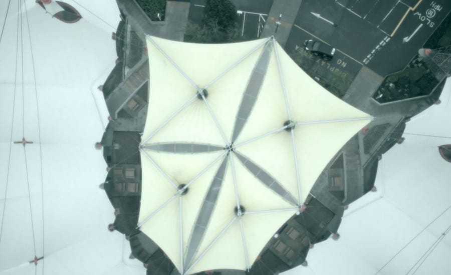 Support Structure for tensile fabric canopies 