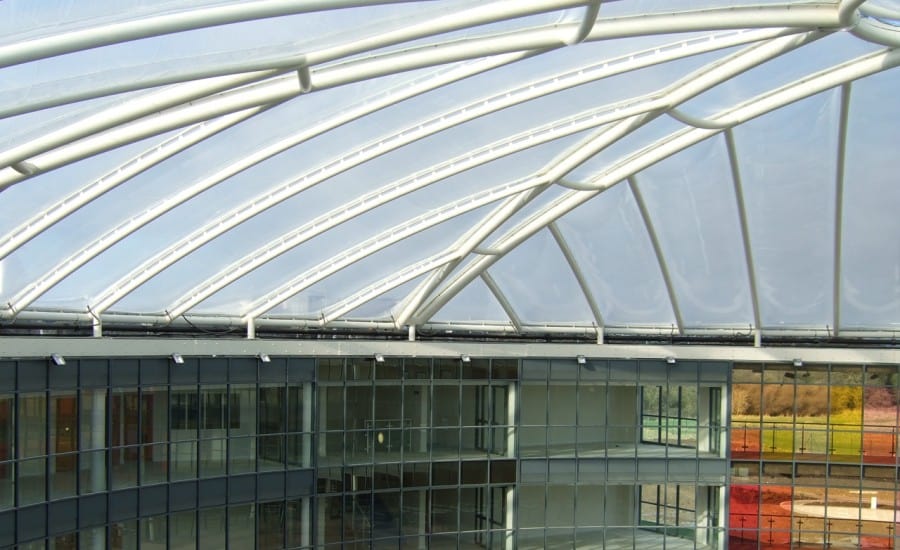 ETFE dome roof over school