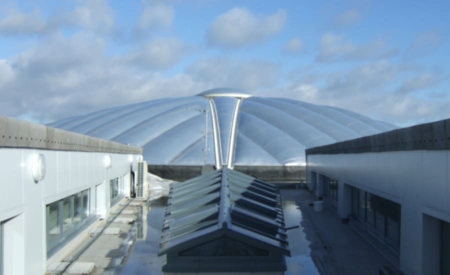 ETFE roof over school courtyard