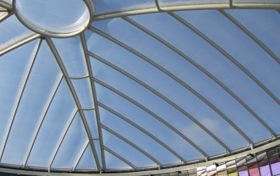 Clear domed ETFE roof