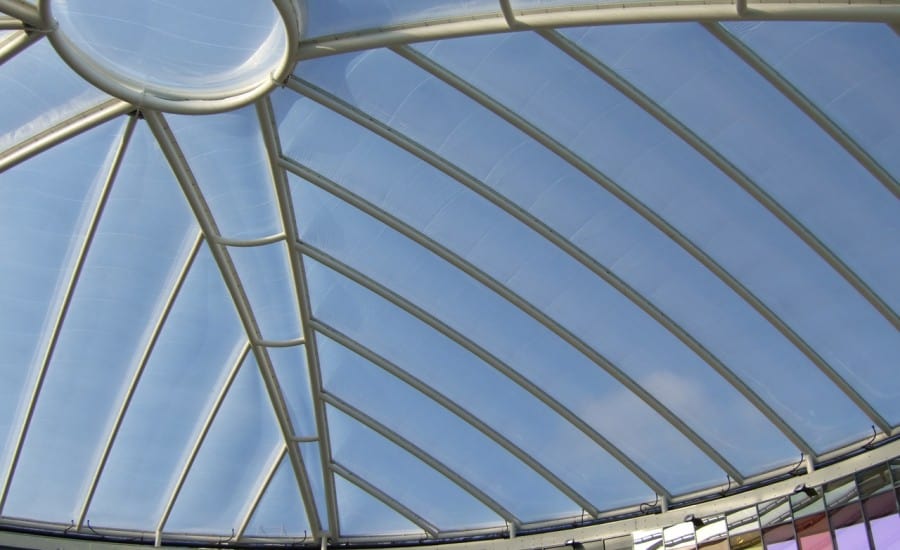 Clear domed ETFE roof