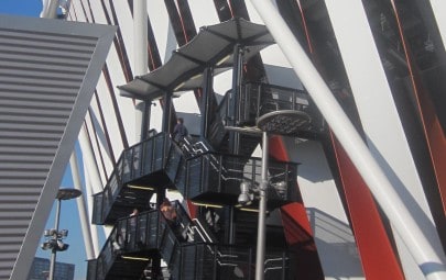 Small canopy over stairwell