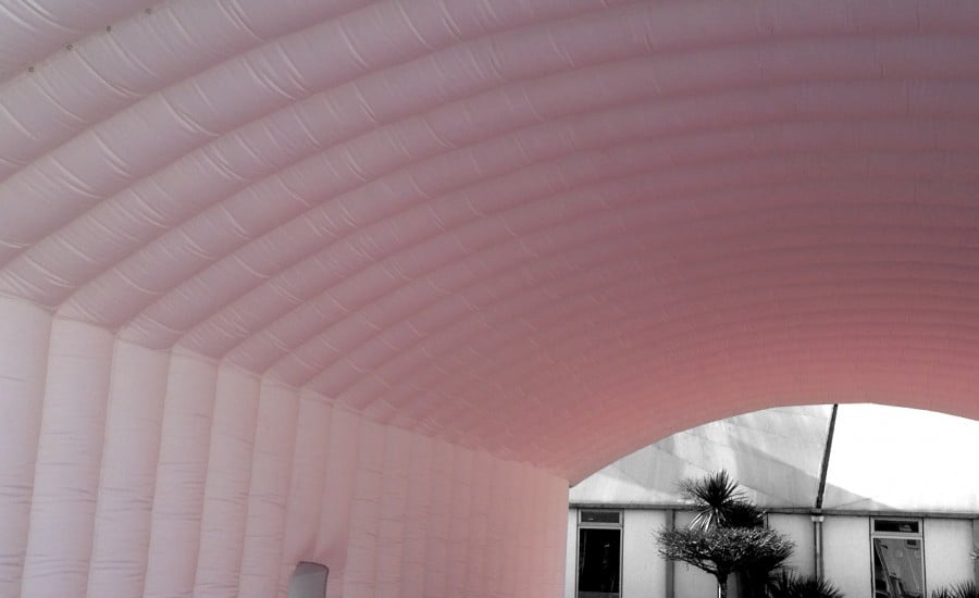 Inflatable dual membrane structure