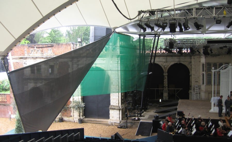 Fabric canopy roof for opera venue