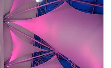 PVC Glass sails to enhance a shopping centre