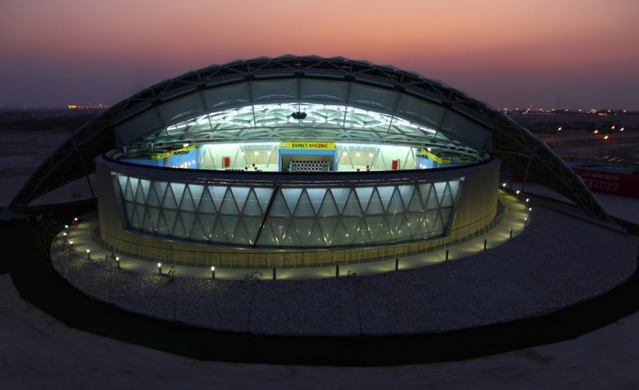 Tensile Fabric Canopy Over Stadium 