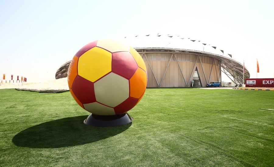 White frabric roof covering stadium