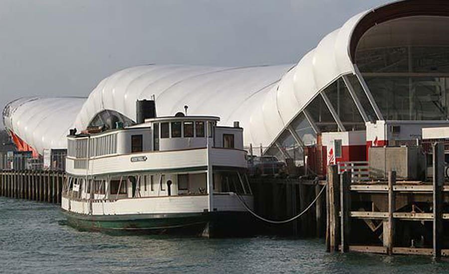 Long ETFE fabric roof