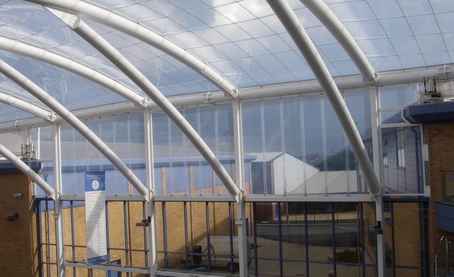 ETFE offers a bright dry space over school