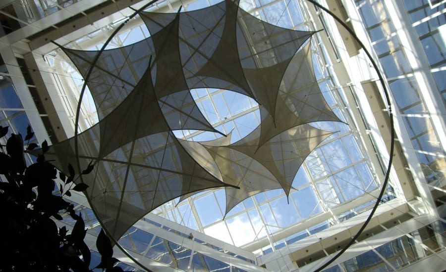 Interior fabric sculptural shade