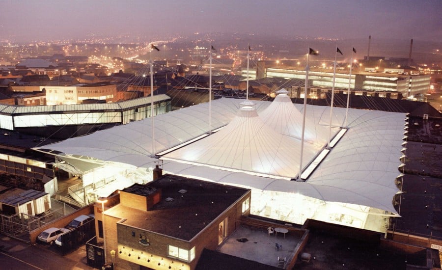 White fabric roof covering market